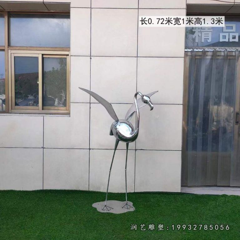 小区不锈钢火烈鸟雕塑