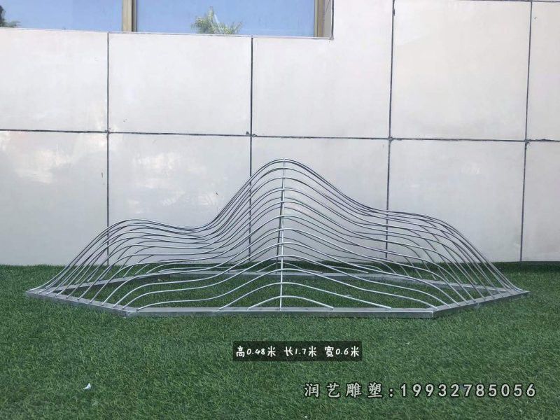 草坪不锈钢假山雕塑