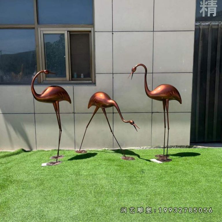 铜雕仙鹤 (4)