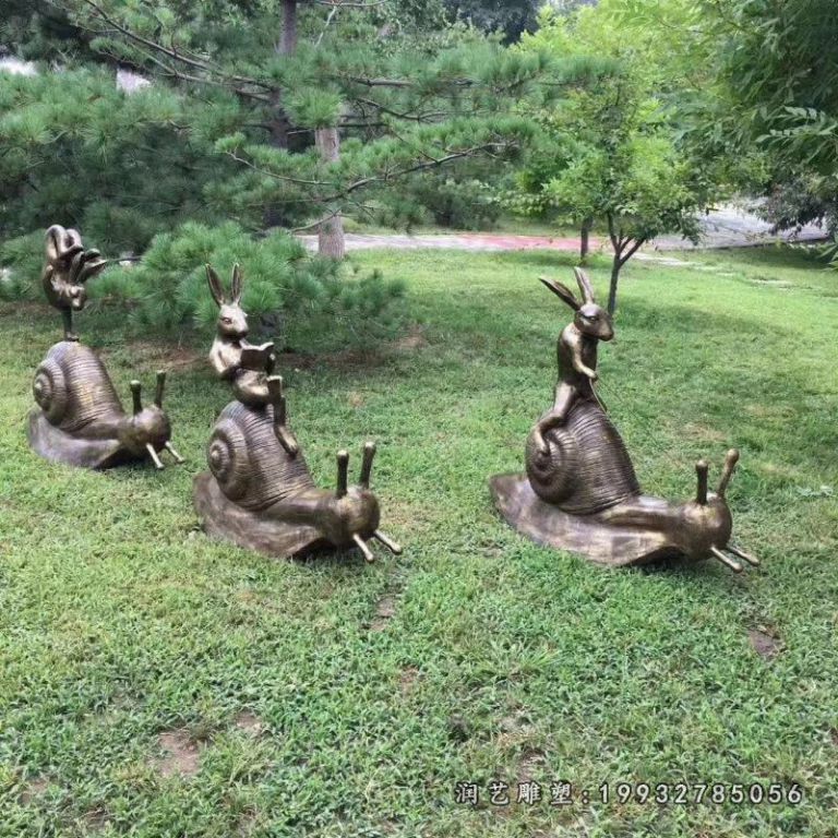 公司动物蜗牛铜雕