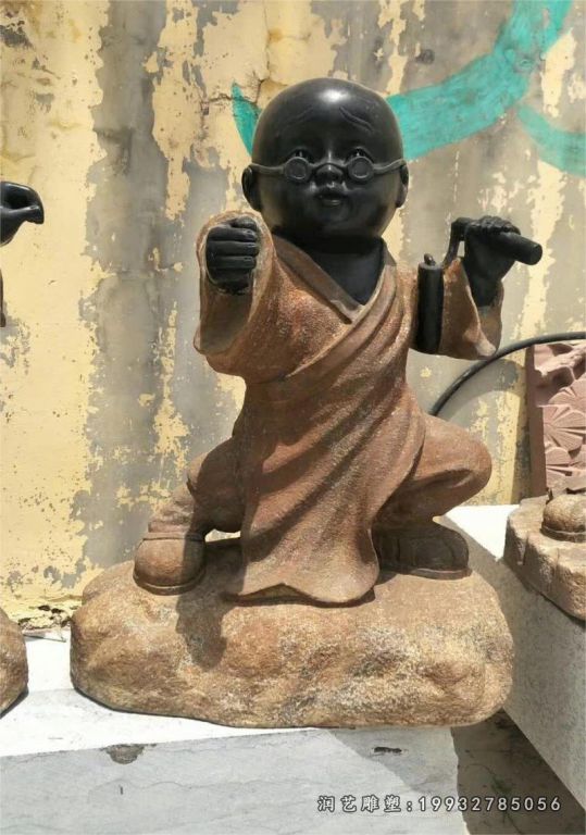 商场人物小和尚石雕
