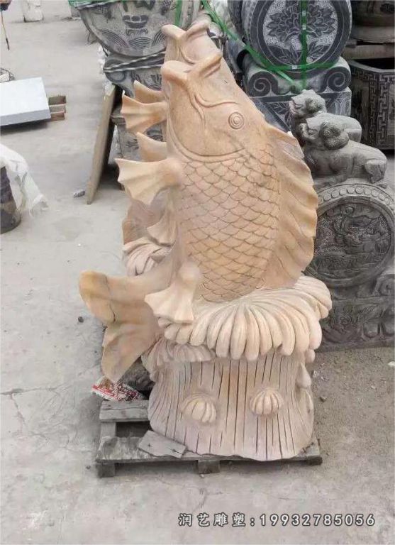 企业动物鱼石雕