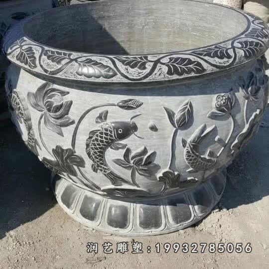 学校景观鱼缸石雕
