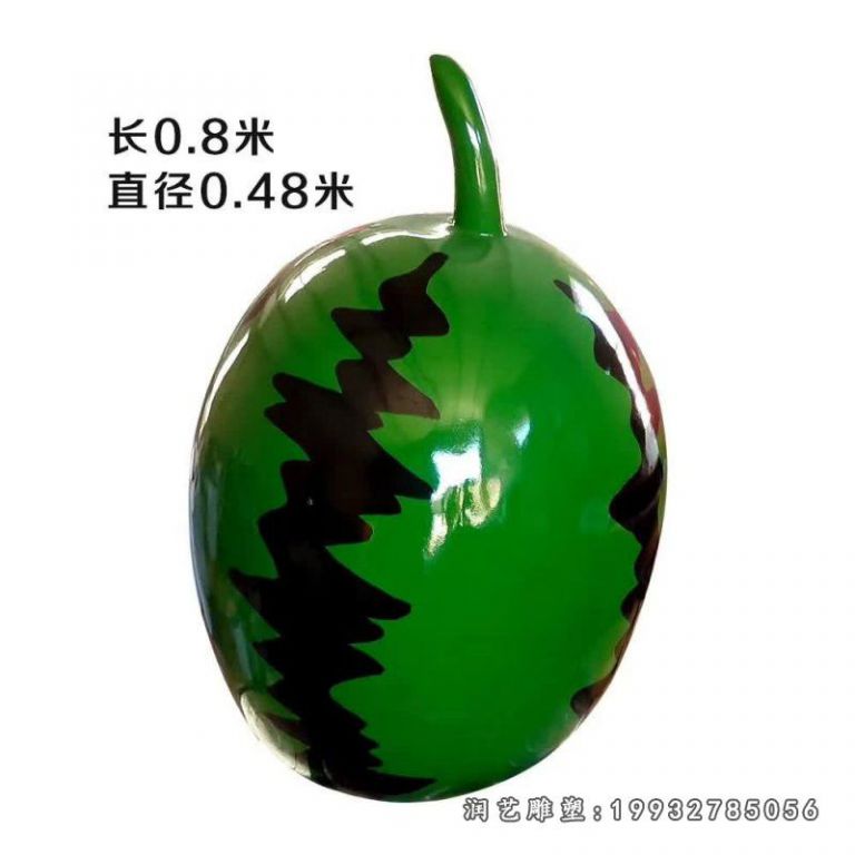 步行街玻璃钢西瓜雕塑