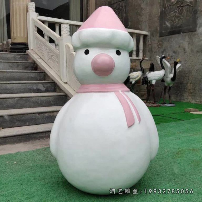 园林玻璃钢雪人雕塑