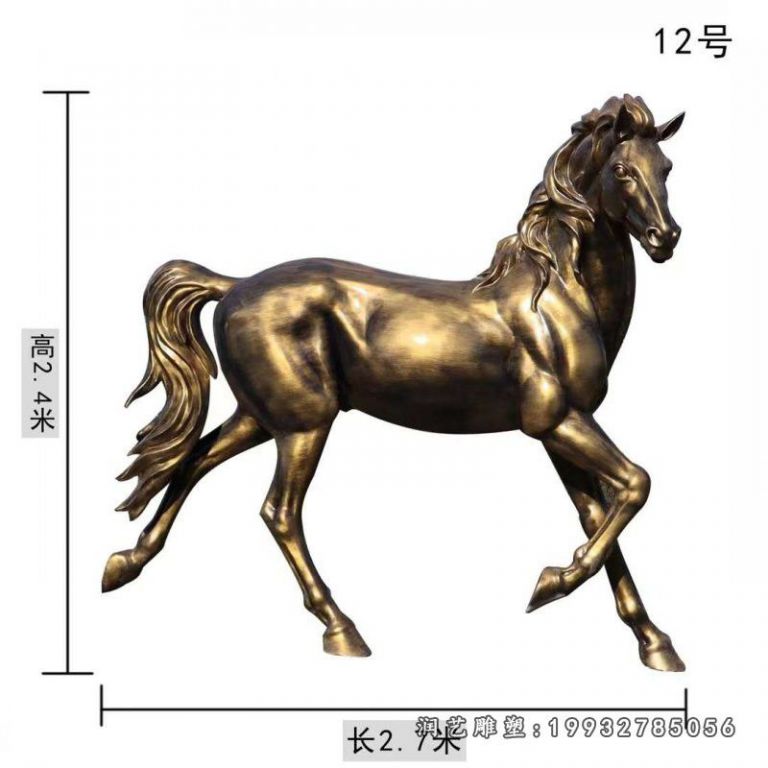 花园动物马铜雕