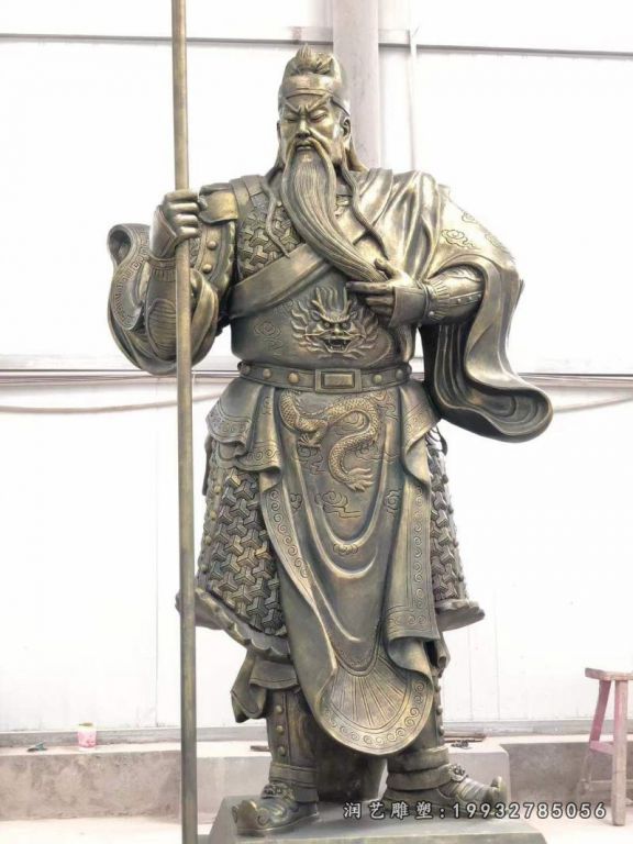商业街人物关公铜雕