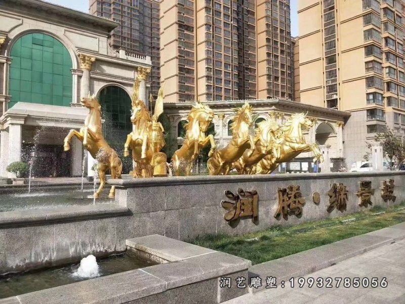 城市阿波罗战车铜雕