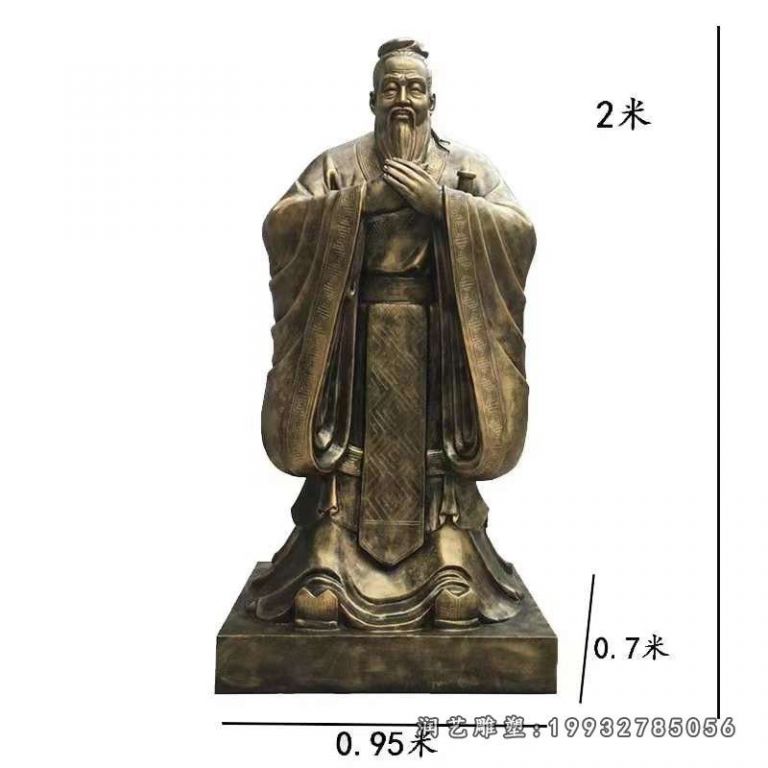 企业孔子铜雕 (23)