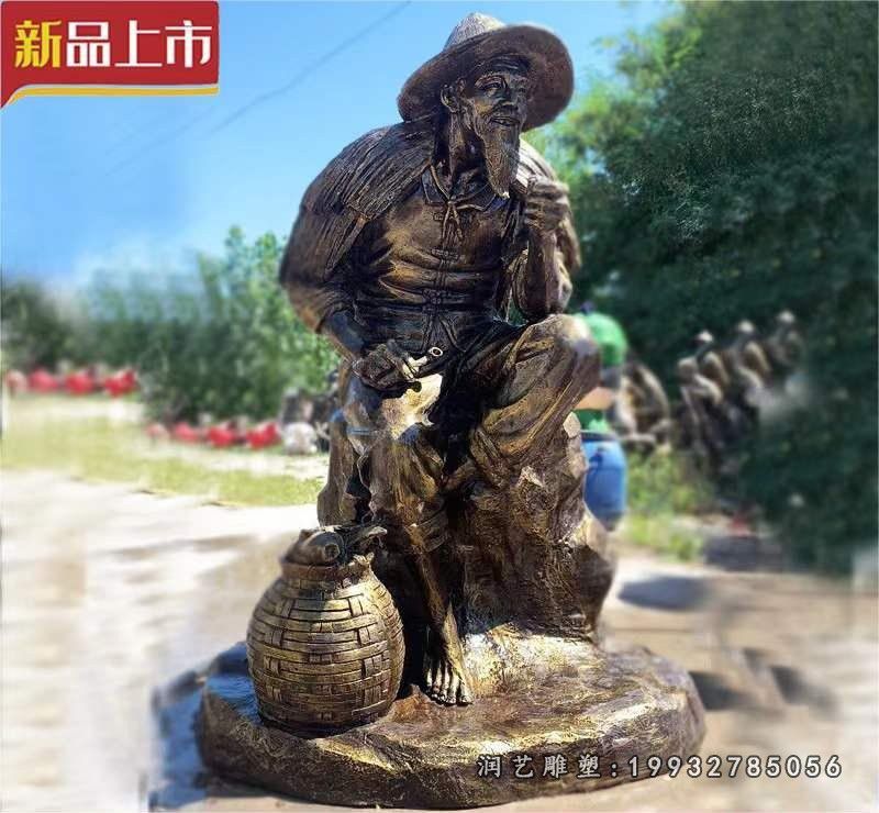 公园姜太公人物铜雕