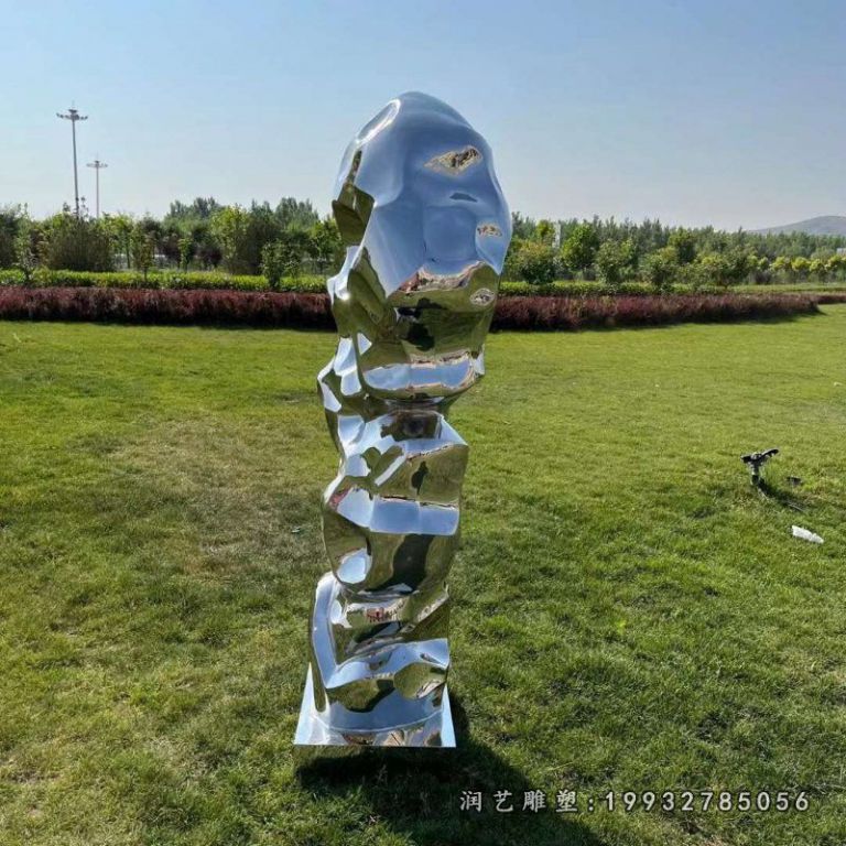 花园不锈钢太湖石景观雕塑