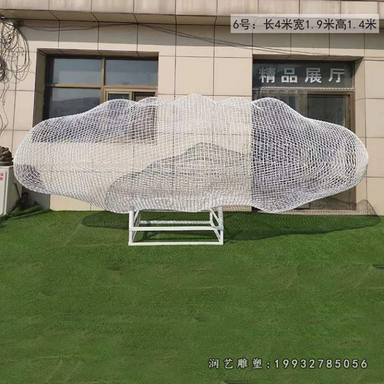 不锈钢云朵景观广场雕塑 (2)