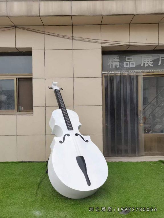 商场大提琴不锈钢雕塑 (2)