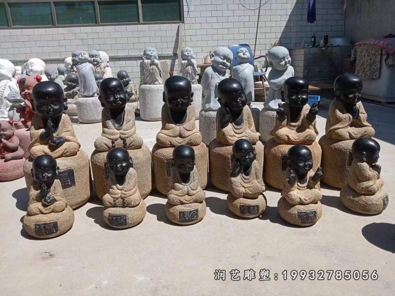 公园人物小和尚石雕