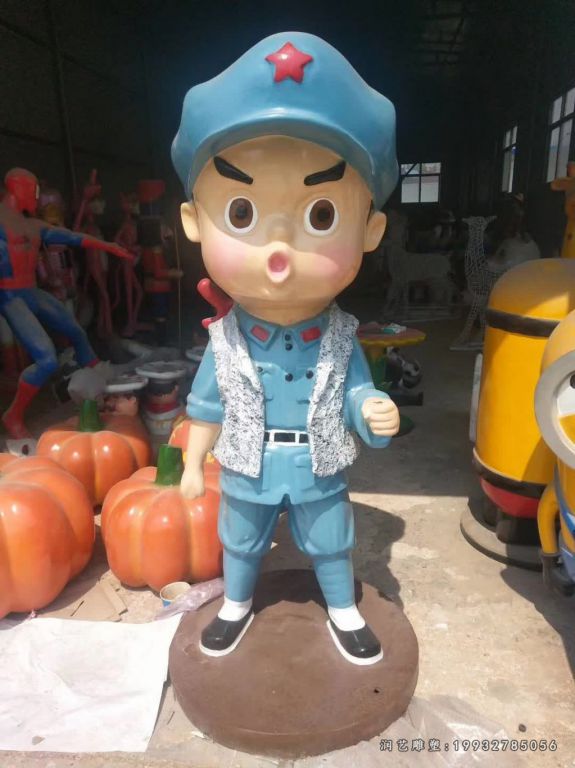 公司玻璃钢红军雕塑