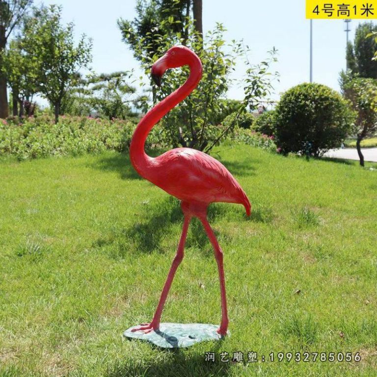 学校玻璃钢火烈鸟雕塑