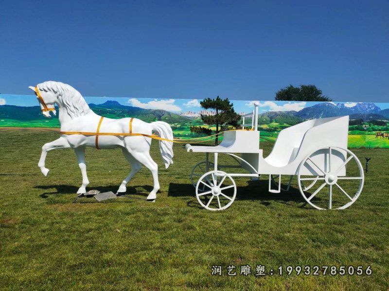 玻璃钢马车雕塑