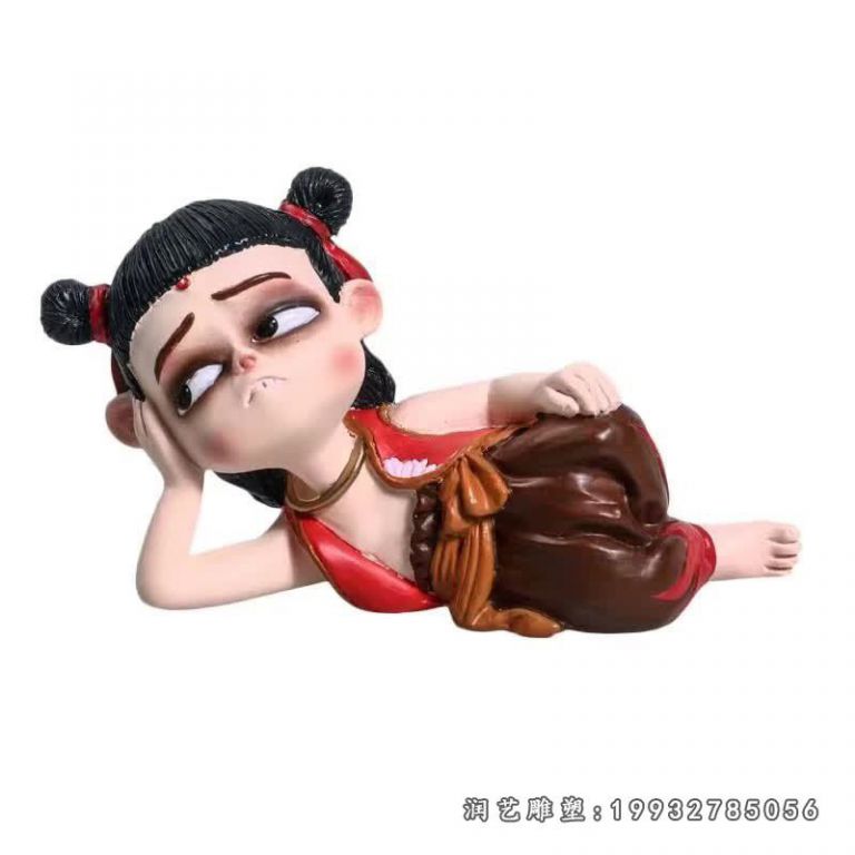 庭院玻璃钢哪吒雕塑