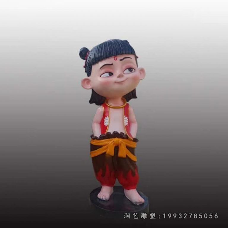 游乐场玻璃钢哪吒雕塑