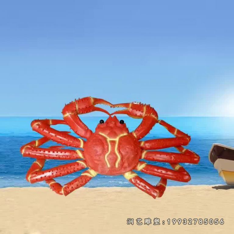 玻璃钢螃蟹广场雕塑