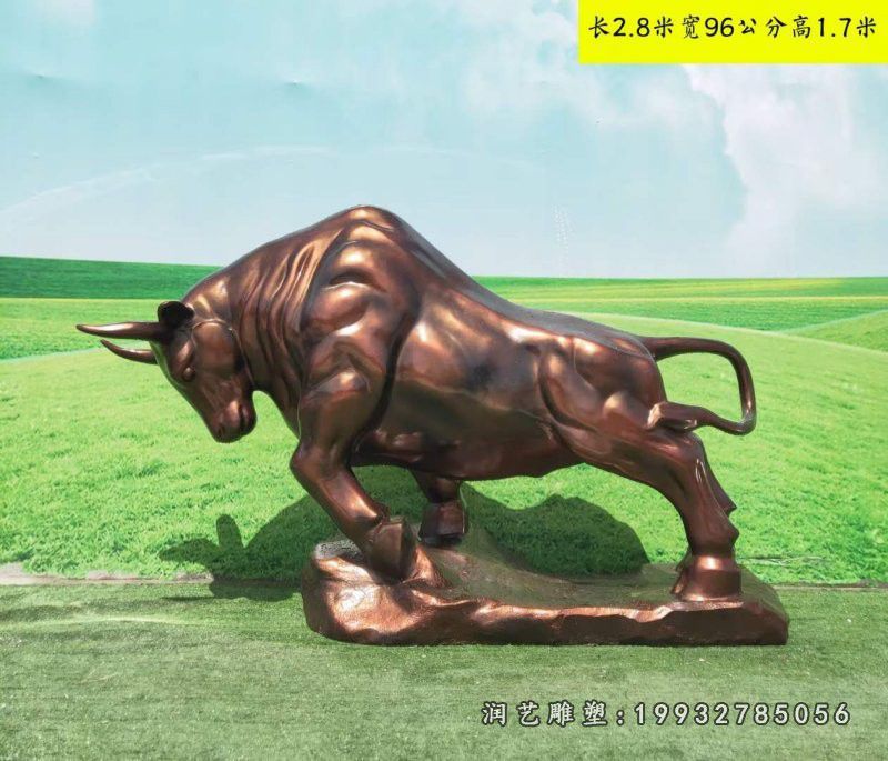 公寓动物牛铜雕