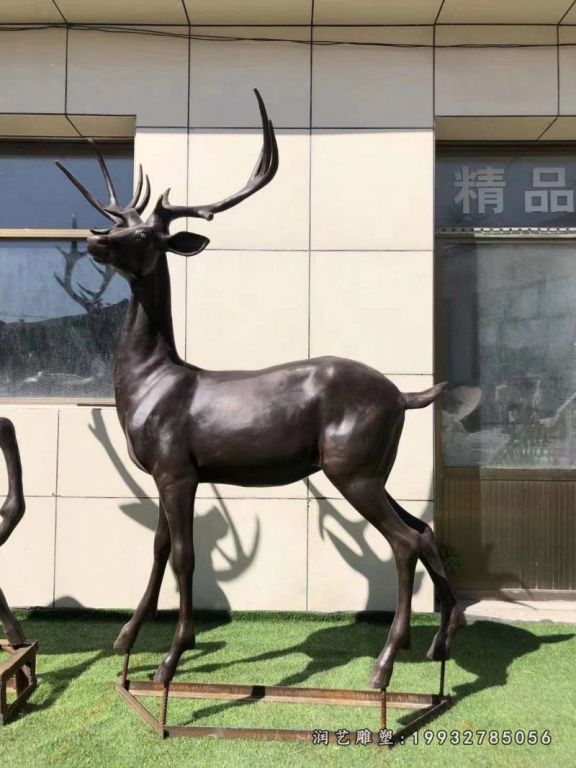 草坪铜雕鹿 (11)