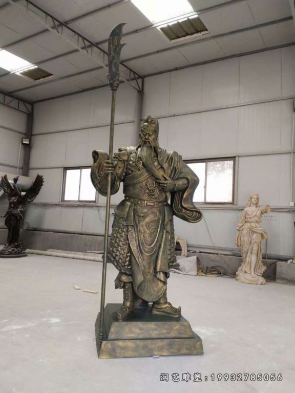 游乐场人物关公铜雕