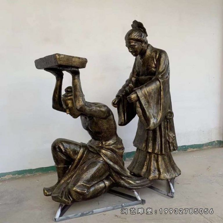 岳母刺字铜雕