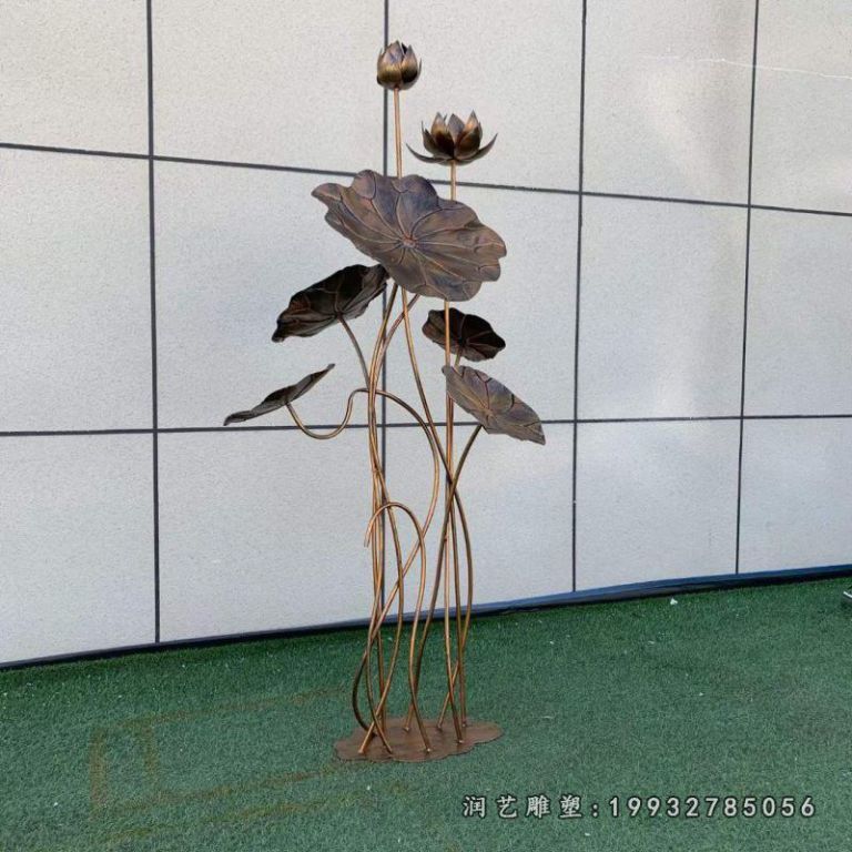 不锈钢荷叶学校雕塑