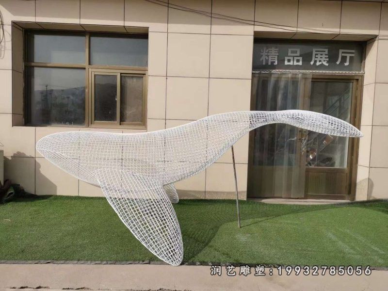 街道不锈钢海豚动物雕塑