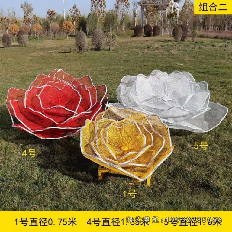 公园不锈钢景观花雕塑