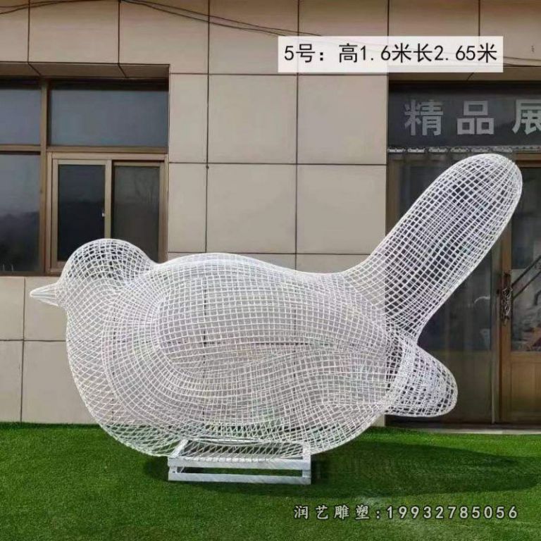 广场不锈钢动物鸟雕塑