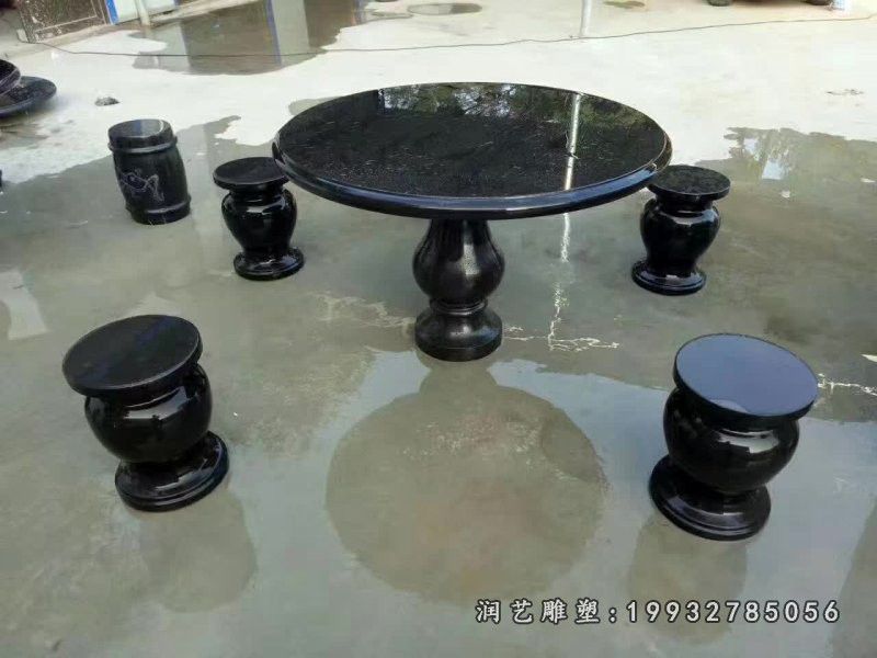 公园景观桌凳石雕