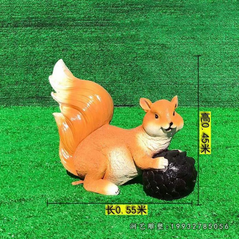 公司玻璃钢松鼠雕塑