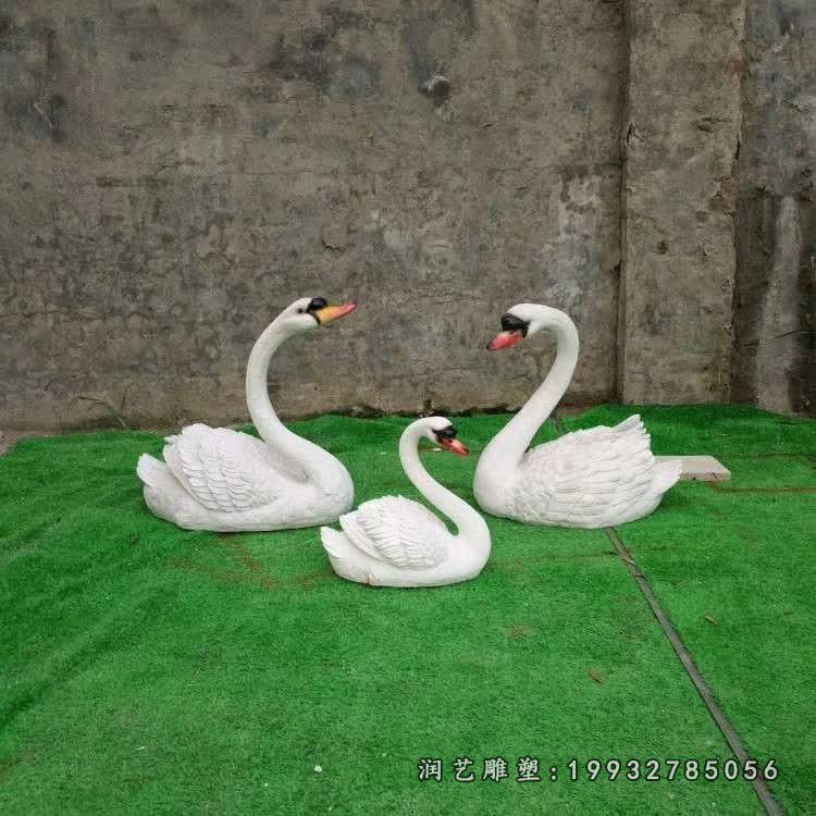 企业玻璃钢天鹅雕塑