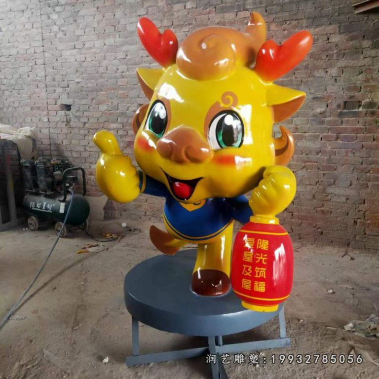 玻璃钢十二生肖卡通雕塑 (4)