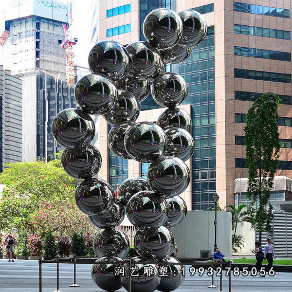 不锈钢圆球景观雕塑