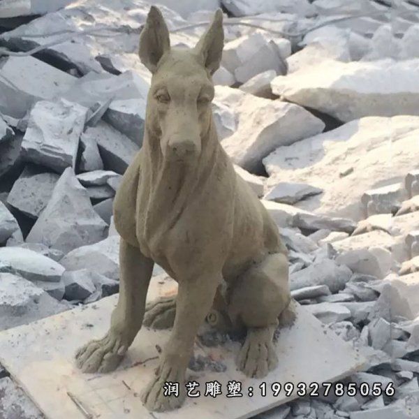 大理石狗雕塑