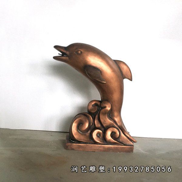 铜雕海豚雕塑