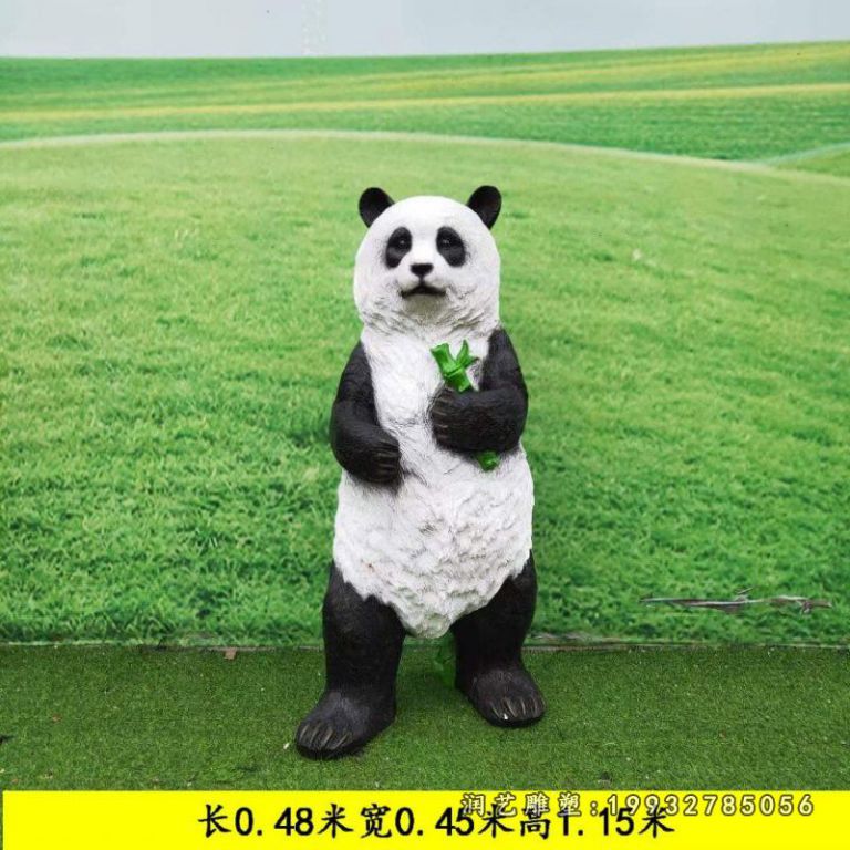 公司玻璃钢熊猫雕塑