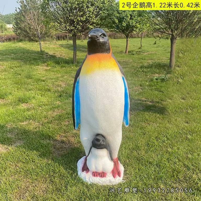 公司玻璃钢企鹅雕塑
